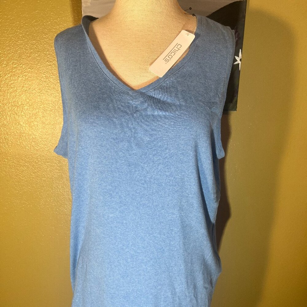 Chico’s 3 Woman Light Blue Tank Top